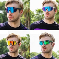 Lunettes de soleil sportives Viper pour hommes, tendance 2024, 100% anti-UV, coupe-vent, avec verres miroir monobloc et logo personnalisé