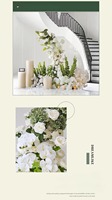 Fleurs en arc blanc personnalisées pour la décoration de l'hôtel de mariage Fleurs de porte