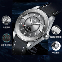 Montre pour homme en acier inoxydable de luxe, montre automatique mécanique à phases lunaires pour homme, montre de mode masculine