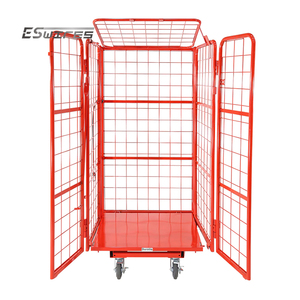 Hậu cần công nghiệp giặt gấp kho <span class=keywords><strong>container</strong></span> lồng CuộN <span class=keywords><strong>Container</strong></span> xe đẩy với cửa - Product Image 2