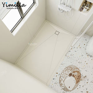 Base de <span class=keywords><strong>Ducha</strong></span> Deslizante de Piedra Artificial Antideslizante de Tamaño Personalizado, <span class=keywords><strong>Plato</strong></span> de <span class=keywords><strong>Ducha</strong></span> Moderno con Marco y Drenaje para el Hogar - Product Image 2