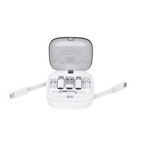 Kit de câbles USB Type-C rétractables 6-en-1, charge rapide 65W, conducteur en cuivre pur, blindage tressé, boîte de rangement numérique multi-ports