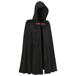 Cape à Capuche d'Halloween pour <span class=keywords><strong>Homme</strong></span> Robe de Pirate Médiévale Costume Old Ranger Bleu - Product Image 4
