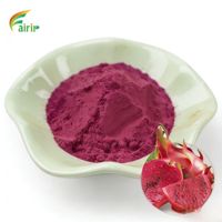 Poudre de jus de fruit du dragon rouge OEM ODM enrichie en vitamines, extrait de fruit naturel pour adultes, texture fine, en bouteille en verre
