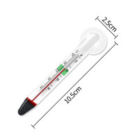 Termometer Kaca Terlaris untuk Akuarium, Dapat Dipasang di Dinding, Tahan Air, Ramah Lingkungan, Dapat Disesuaikan, untuk Mengukur Suhu Ikan