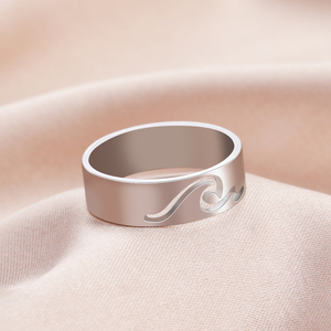 Onda do mar Anéis para Mulheres Homens Anel de Aço Inoxidável Moda Jóias Casal Paired Finger Band Surfing Lover Birthday Gift - Product Image 3