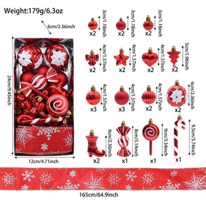 Set Ornamen Pohon Natal Grosir, Bola-bola Hias, Permen Lollipop, Dekorasi Gantung untuk Dekorasi Rumah, Pesta, dan Acara Liburan - Product Image 6