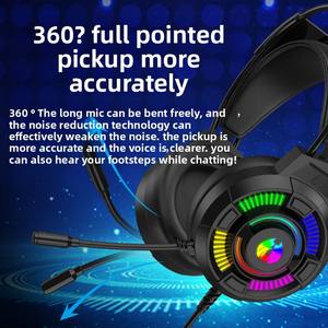Casque de jeu de luxe dynamique H81 avec Rgb Luminous Best-Selling Cross-Border E-Commerce Head-Mounted for Gamers - Product Image 5