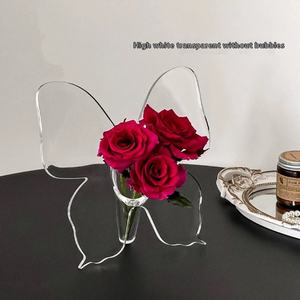 Jarrón de Acrílico con Diseño de Mariposa Exclusivo de Duoduo, Estilo INS, Moderno, Lujoso, Ecológico, Decoración para el Hogar, Transparente, de Plástico, Modelo PS01 - Product Image 4