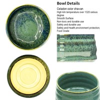 Bol à thé matcha en céramique traditionnelle japonaise de haute qualité, fait main, émaillé, écologique, avec logo personnalisé, ensembles thé et café