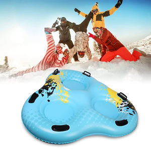Tube à neige gonflable robuste K80 en PVC pour 3 personnes, traîneau extra large résistant au froid, cercle de <span class=keywords><strong>ski</strong></span> d'hiver avec poignées pour enfants et adultes - Product Image 2