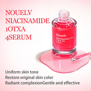 Commercio all'ingrosso caldo NOUELV organico 10% Niacinamide + 4% siero di acido ialuronico vitamina B12 viso idratante Anti-invecchiamento della cura della pelle - Product Image 5