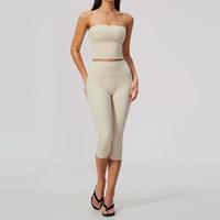 Ensemble soutien-gorge de yoga et leggings rembourrés pour femme, taille haute, tenue de sport pour la gym et le fitness