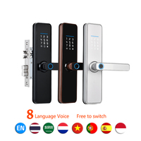 Cerradura Inteligente EY-528 con Huella Dactilar y Tarjeta de Memoria TTLOCK para Puertas de Madera, Aluminio, Acero, Latón y Acero Inoxidable, con Wi-Fi