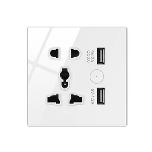 Smart Home Appliances Tuya Wifi Smart Multi 5pin Hole Socket Eu Fr Uk Power Plug Light Socket Or Alexa Google Home Automation