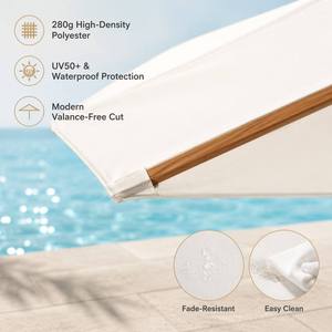 <span class=keywords><strong>Sombrilla</strong></span> Profesional de Alta Resistencia para Exteriores, Parasol de Aluminio de Lujo para Jardín, Restaurante, Hotel y Playa - Product Image 4