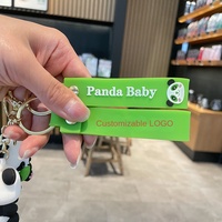 Nuevo Llavero con Colgante de Panda, Muñeco de Peluche de Dibujos Animados, Recuerdo, Colgante Base, Colgante Pequeño para Bolso de Mujer, Colgante para Parejas
