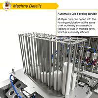 Automatische 20G 100G pasta-beker verpakkingsmachine, hummus-beker vul- en verzegelmachine, mayonaise-beker vul- en verzegelmachine