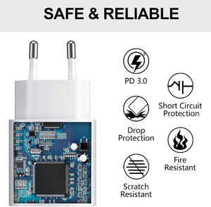 Adaptateur de téléphone rapide PD, chargeurs mobiles, chargeurs 18 watts, 20 watts, chargeurs muraux de type C 20w, chargeur rapide USB-C - Product Image 4