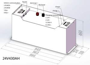 แบตเตอรี่ลิเธียมไอออน Lifepo4 48V36V72V สำหรับรถยกไฟฟ้าแบบ Heavy Duty พร้อมระบบ BMS - Product Image 6
