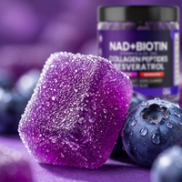 Gummies de biotine NAD OEM ODM avec peptides de collagène et resvératrol – Complément alimentaire en vrac