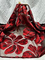 NI.AI Nouveau design Tissu en dentelle damassée bleu sarcelle brodé Jacquard pour robes de soirée et de mariage LY6153