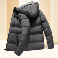 Mode hommes épaissi chaud Long manteau décontracté Slim Fit hommes à capuche Parker hiver solide coton rembourré longue veste hommes