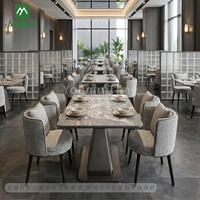 Meubles de restaurant commerciaux modernes, ensemble de table et de chaises en aluminium pour hôtel, café, villa, complexe hôtelier, fabricant OEM