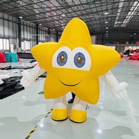 Pompe à air électrique étanche sur mesure, taille personnalisable, costume gonflable de mascotte de personnage de dessin animé en forme d'étoile pentagramme