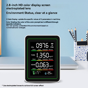 NDIR 스마트 휴대용 OLED TVOC CO2 습도 온도 공기질 모니터 5-in-1 가정용 기기 - Product Image 5