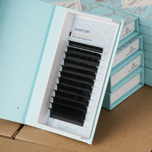 Extensions de <span class=keywords><strong>cils</strong></span> en cachemire noir mat foncé en gros d'usine, plateaux individuels de <span class=keywords><strong>cils</strong></span> en soie pour <span class=keywords><strong>l</strong></span>'amélioration des <span class=keywords><strong>cils</strong></span> - Product Image 1