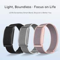 Pulsera Inteligente sin Pantalla LC116, Resistente al Agua 1ATM, Monitor de Frecuencia Cardíaca, Sueño y Salud, Rastreador Deportivo, Banda de Fitness Inteligente sin Pantalla
