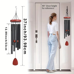 Campanas de Viento de Aluminio de Alta Calidad, Impermeables y Resistentes al Viento, Campanas de Viento Más Vendidas de 37 Pulgadas para Días Festivos, Recuerdos de Pared - Product Image 2