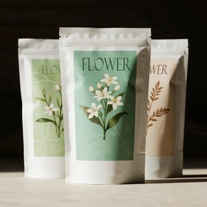 Custom Printed Moisture Proof Reusable Ziplock Stand <b>Pouch</b> Aluminum Foil <b>Laminated</b> Mylar Bags for Skincare Body Bath Soap Bag - Product Image 1