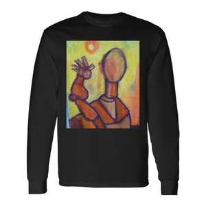 Camiseta de manga larga con estampado de Faceless Man At Venice Beach - Product Image 1