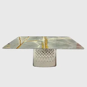 KINGS-WING moderner minimalistischer Marmor-Coffee-Tisch Naturmarmor-Tisch Großhandel individuelle Luxusmöbel für Wohnzimmer