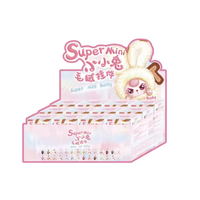 Série officielle BABY THREE d'articles suspendus en peluche Super Mini Bunny Set pour les enfants âgés de 3 ans.