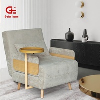 Fauteuil inclinable à siège unique pour maison moderne avec cadre en bois canapé-lit en tissu mobilier pour salon ou hôtel