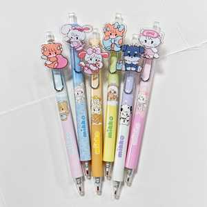 MK047 Groothandel Mikko Schattige 0.5mm Gelpen Cartoon kat Neutrale Pen Studenten Mikko's Acryl Sticker Zwarte Inkt Gelpen - Product Image 3