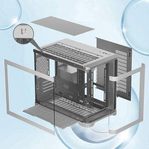 Boîtier <span class=keywords><strong>PC</strong></span> Gaming Lovingcool Nouveau Style en Verre Trempé Courbé avec <span class=keywords><strong>Ventilateur</strong></span> RGB USB3.0 Tour Moyenne MATX ITX Châssis d'Ordinateur - Product Image 2