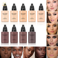 Sérum de collagène minéral à faible quantité minimale de commande avec logo personnalisé fond de teint rosée à couvrance totale fond de teint liquide maquillage fond de teint végétalien pour femmes noires