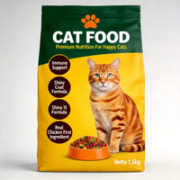 Emballage souple pour aliments pour chats, imprimé sur mesure par le fabricant, 1 kg, 5 kg, 10 kg, sac d'emballage pour aliments pour chats recyclable