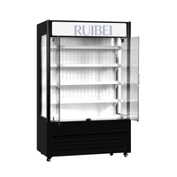 Vitrine réfrigérée pour fruits et légumes frais de supermarché avec éclairage LED et ventilateur de refroidissement à thermostat numérique