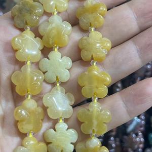 Muchas piedras preciosas <span class=keywords><strong>jaspe</strong></span> 15MM Flor de mayo muchas piedras preciosas flor de ciruelo para pendiente pulsera collar 27 piezas/STR - Product Image 4