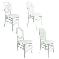 Chaise de salle à manger d'extérieur en résine et acier, design moderne, durable et imperméable, empilable, mobilier de jardin pour hôtels, mariages, usage domestique