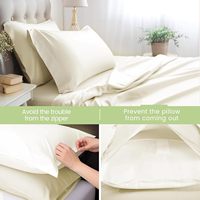 Cloudland luxe doux coton bambou Lyocell charbon de bois reine taille ensemble de draps de lit housse de couette ensemble 4 pièces 300 fils au nombre de