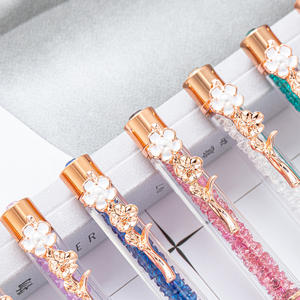 Nouveau design – Stylo bille en métal orné de cristaux avec logo personnalisé, pointe 1,0 mm – Style professionnel fantaisie pour la publicité et les fournitures de bureau - Product Image 3