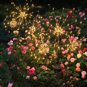 Luces LED Solares de Fuegos Artificiales, Impermeables, Luces Decorativas de Diente de León para Jardín, Patio, Césped, Decoración Navideña - Product Image 1
