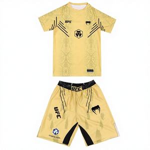Ensemble Short Muay Thaï Séchage Rapide UFC Fight Night, Meilleure Vente Transfrontalière pour Hommes, <span class=keywords><strong>Femmes</strong></span> et Enfants avec Logo Frontal, pour Boxe et Sparring - Product Image 1