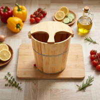 Seau en bois pour bain de pieds en gros